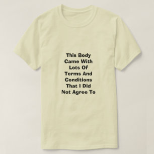 Termos E Condições T-Shirt