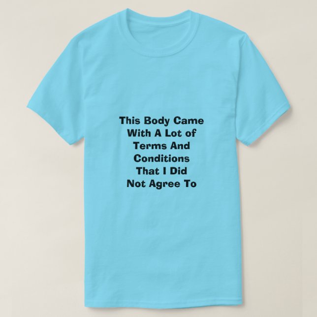 Termos e condições T-Shirt (Frente do Design)