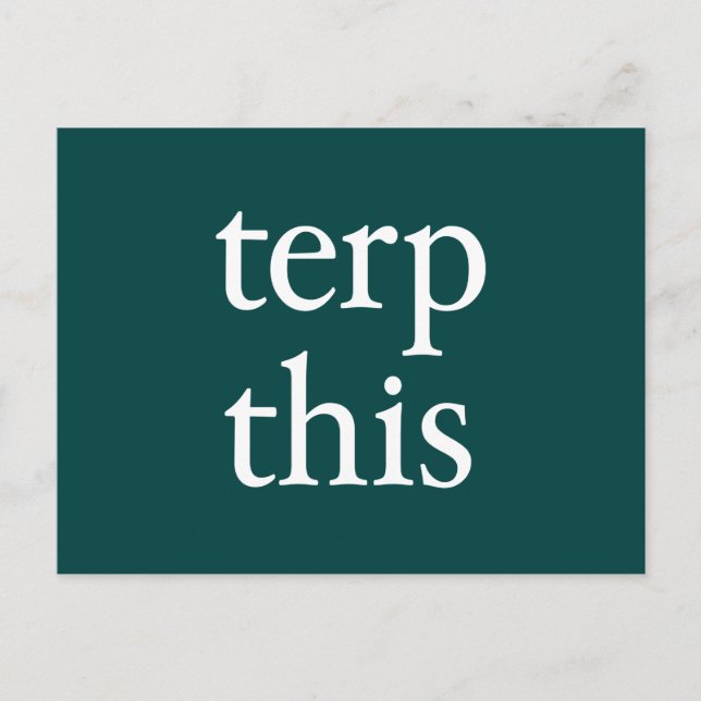 Terp Este Cartão Postal Escuro (Frente)