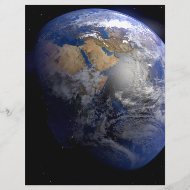 Terra Azul do Espaço Inspiracional (Frente)