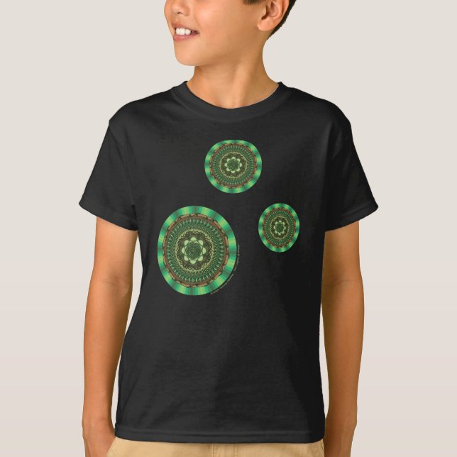 Terra - Camisa Negra Bebê e Mandala (Frente)