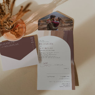 Terra Cotta Temperada Moderna Casamento Boho