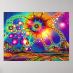 Terra das Iluminação Psicodélica - Poster