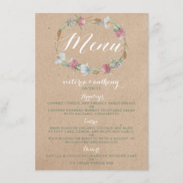 Terra De Flor Selvagem No Menu De Casamento De Kra