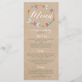 Terra De Flor Selvagem No Menu De Casamento De Kra