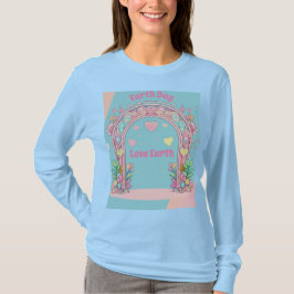 Terra Dia Arte IA Camisa Azul-Azul Mulher