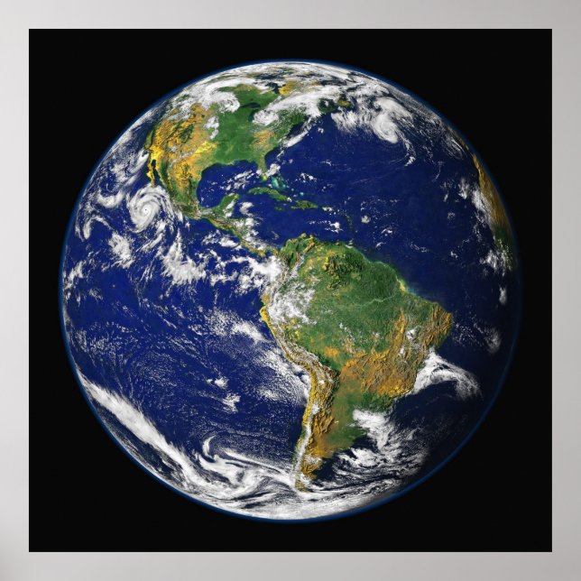 TERRA DO ESPAÇO Poster de Semibrilho de Parede Per (Frente)
