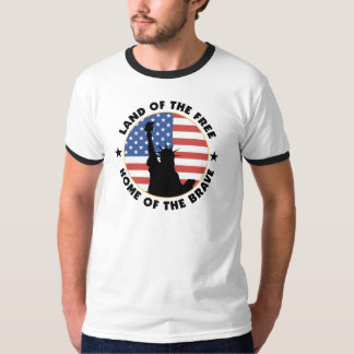 Terra dos t-shirt livres da estátua da liberdade