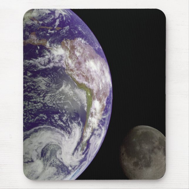Terra e lua Mousepad (Frente)