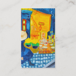 Terraço do café de Van Gogh no cartão de visita da