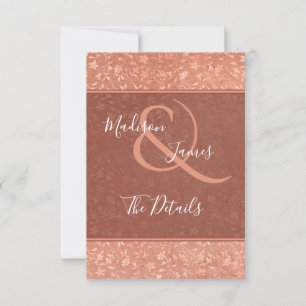 Terracota Floral, Corações Vinhas Cartão de Assent