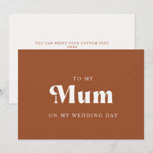 Terracota Retrô Para a minha mãe no dia do meu cas