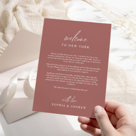 Terracotta Bem-Vindo Cartões de agradecimentos Iti