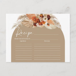 Terracotta boho arch queimou cartões de receitas l