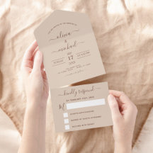 Terracotta Boho Casamento Moderno Tipografia RSVP