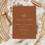 Terracotta Boho Convite para Casamento de Fotos Mi<br><div class="desc">Aproveite a beleza da simplicidade em seu dia especial com nossos elegantes convites minimalistas para fotos de casamento. Projetados com uma estética limpa e moderna, esses convites destacam sua foto de casal favorita. Você pode personalizá-lo facilmente com sua paleta de cores de casamento. Correspondência de itens em nossa loja design...</div>