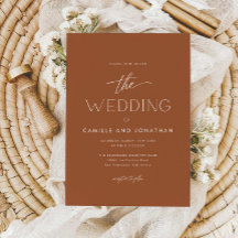 Terracotta Boho Convite para Casamento de Fotos Mi