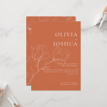 Terracotta Boho - Convite para Casamento Floral
