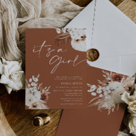 Terracotta Boho É um Convite para Chás de fraldas