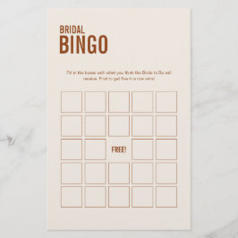 Terracotta Bridal Bingo - Jogo do Chá de panela
