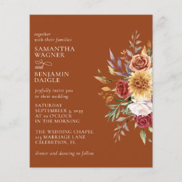 Terracotta Budget Modern Queda Floral Casamento