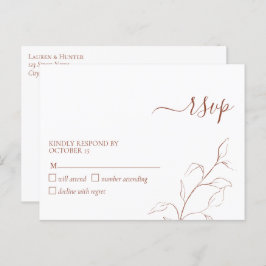 Terracotta Burnt Orange Botanic No Menu RSVP