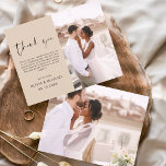 Terracotta Casamento Minimalista Obrigado Cartões<br><div class="desc">Casamento de Orçamento Obrigado Cartões que têm uma foto na frente e atrás. Os cartões de agradecimento contêm uma tipografia cursiva moderna,  escrita com letra de mão,  que é elegante,  simples e moderna para usar após a celebração do dia do casamento.</div>