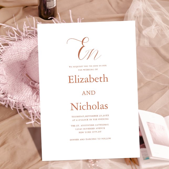 terracotta convite para casamento de modelo (Criador carregado)