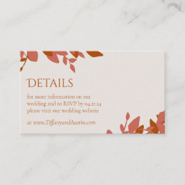 Terracotta deixa moderno cartão de gabinete de cas