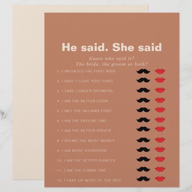 Terracotta Disse Que Disse Jogo De Chá de panela (Frente/Verso)