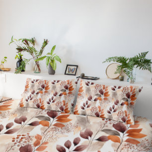 Terracotta e Folhas de Quedas de Borgonha Boho A