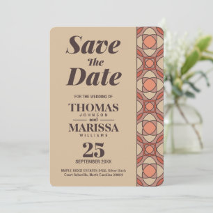 Terracotta e Mauve Art Deco Salve o Dia QR