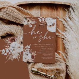Terracotta Ele ou Ela Revelam Convite