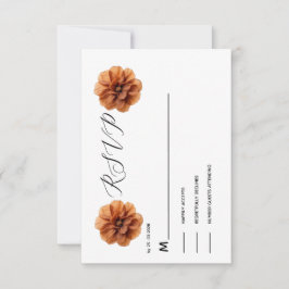 Terracotta Floral Boho rústico cobre RSVP  