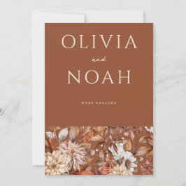 Terracotta Floral Estamos com o Cartão de Anúncio