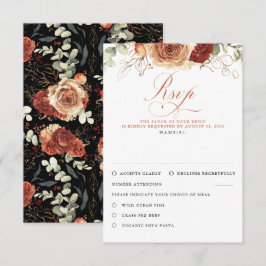 Terracotta Flowers Negra Casamento RSVP