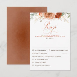 Terracotta Flowers Wedding RSVP