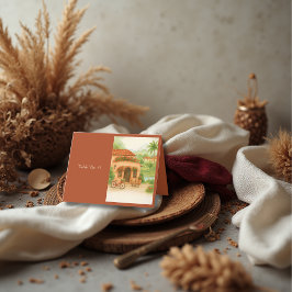 Terracotta Hacienda espanhola Cartão de visita de 