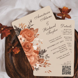 Terracotta Light e Convite para Casamento Laranja