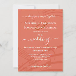 Terracotta Music Notes Convite Para Casamento
