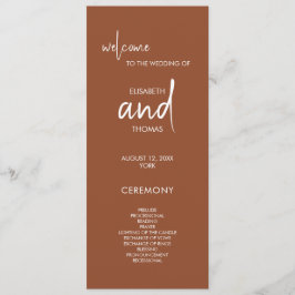 Terracotta: simples programa de casamento elegante