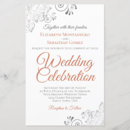 Terracotta sobre o Convite de casamento do Orçamen