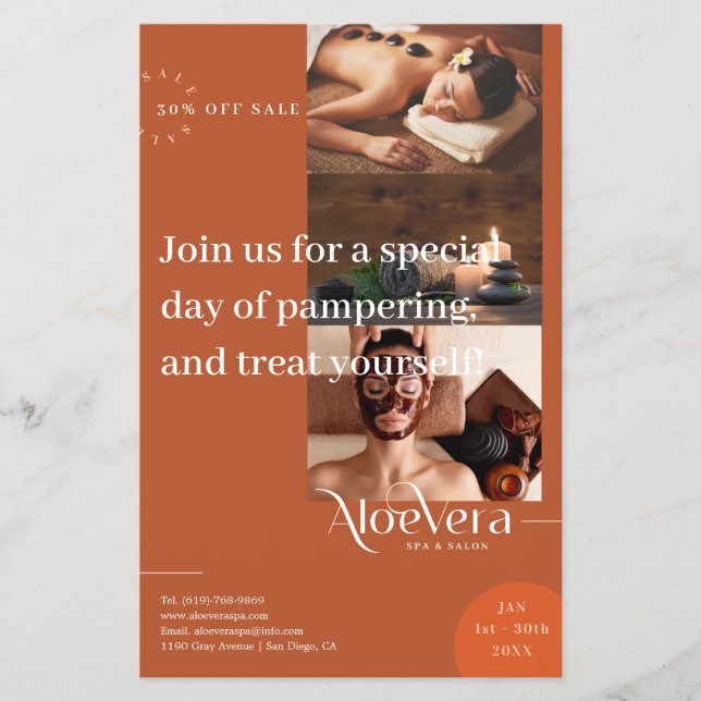 Terracotta Spa Massage Wellness Center Sale Flyer (Frente)