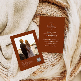 Terracotta Tudo Em Um Convite De Casamento Fotográ