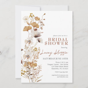 Terracotta Wildflower Bridal Convite