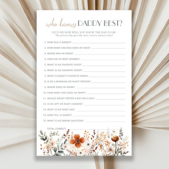 Terracotta Wildflower Chá de fraldas Que Conhece O (Criador carregado)