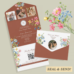 Terracotta Wildflower Rustic Weding