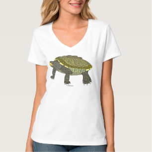 Terrapin (branco) - Camiseta feminina com decote e