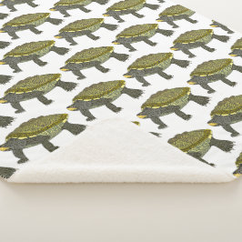 Terrapin (padrão branco) - Cobertor Sherpa