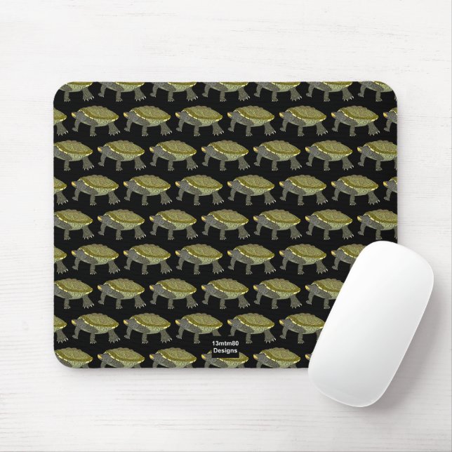 Terrapin (pattern black) - Mouse Pad (Com mouse)